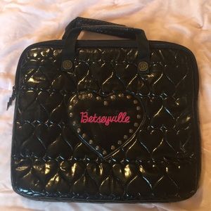 Black Betsey Johnson laptop bag